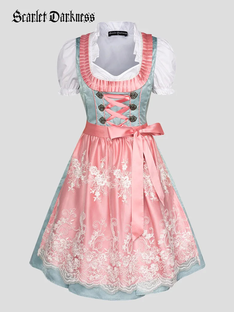 Scarlet Darkness Oktoberfest-jurk voor dames, 3-delige