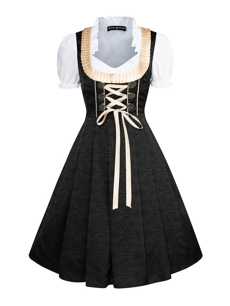 black oktoberfest dress Scarlet Darkness 3pcs Set Jacquard German Bavarian Costume Category:Womens > Shoes The Big Bang Theory