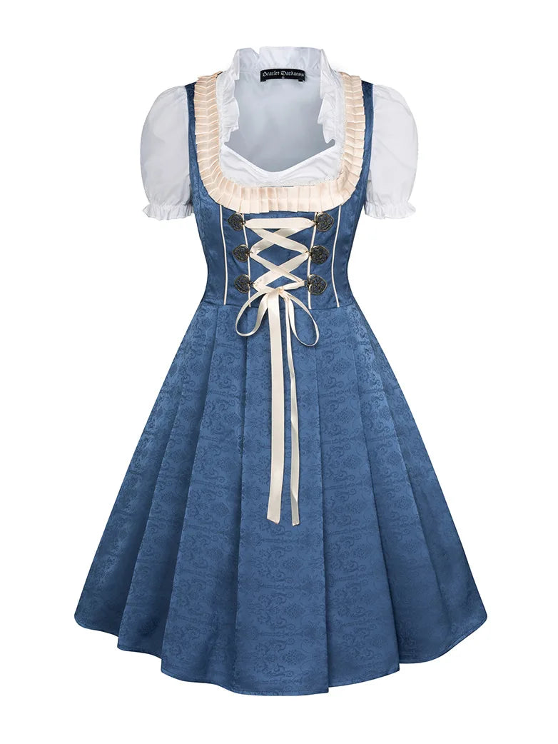 Scarlet Darkness 3pcs Set Jacquard German Bavarian Oktoberfest Costume Scarlet Darkness 3pcs Set Jacquard German Bavarian Oktoberfest Costume