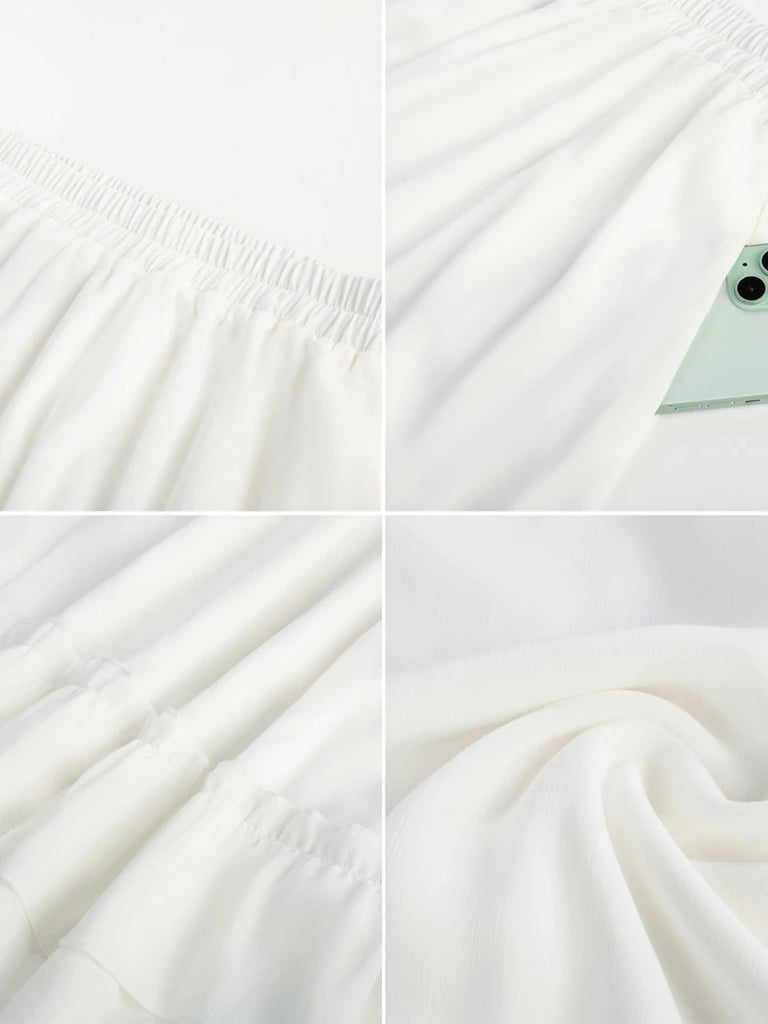 Scarlet Darkness Women Renaissance Tiered Swing Pocket Skirts