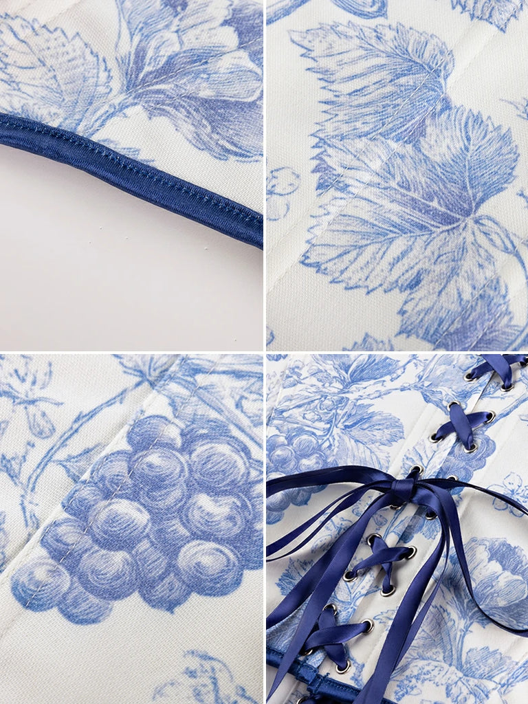 Scarlet Darkness 2026 Botanical Rebirth Renaissance Floral Boned Corset Top