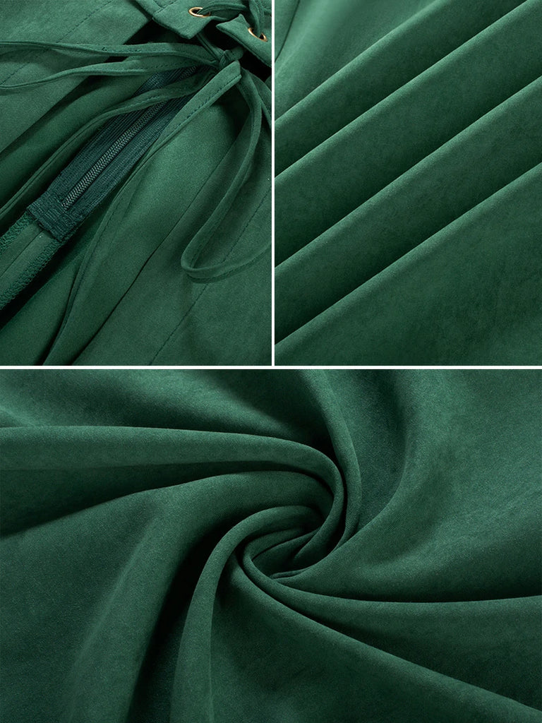 Scarlet Darkness Exquisite Renaissance Pocket Overdress with Front Slit