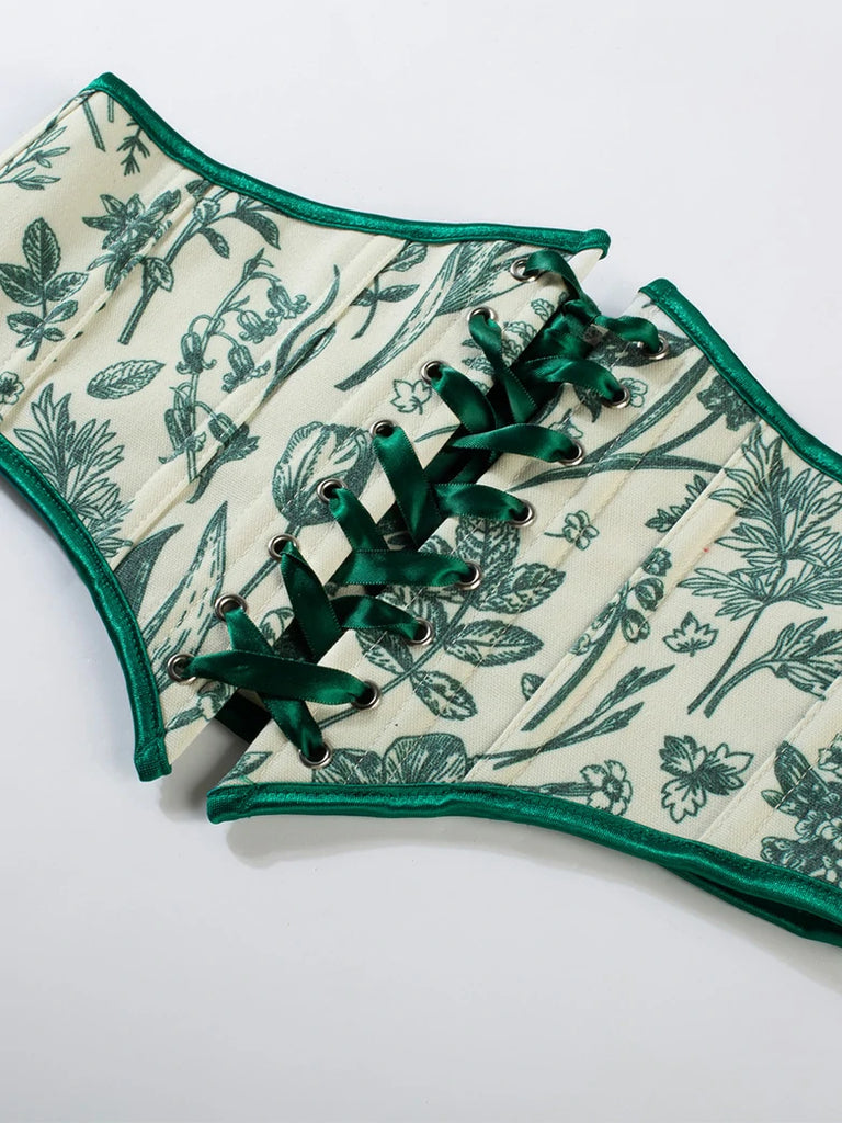 Scarlet Darkness Renaissance Corset Belt with 14 Boned Waist Cincher