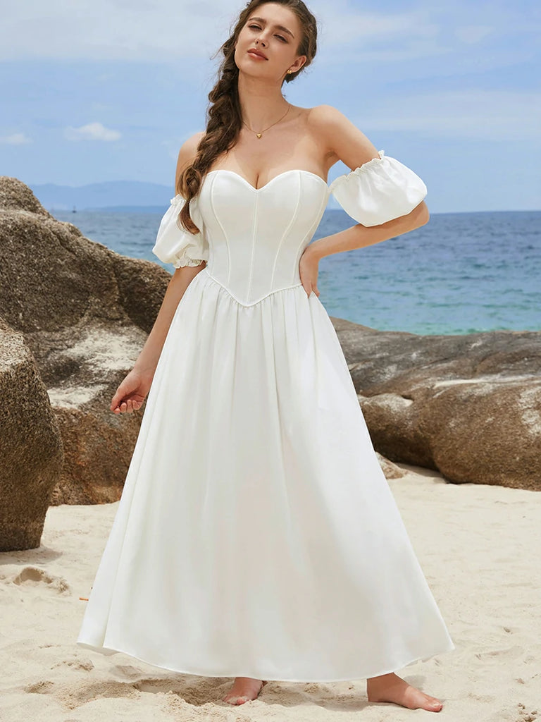 Scarlet Darkness Victorian Off Shoulder Corset Bodice Maxi Dress