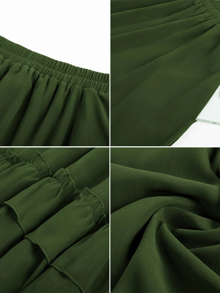 Scarlet Darkness Women Renaissance Tiered Swing Pocket Skirts