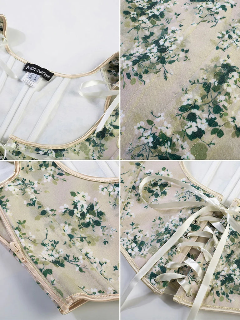 Scarlet Darkness Under Bust Bustier Waist Corset with 11 Bones