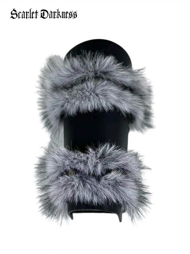 Scarlet Darkness Renaissance Viking Ranger Plush Sleeve Guard Black 24*21.7cm One pair (2 pieces)