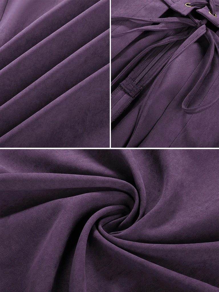 Scarlet Darkness Exquisite Renaissance Pocket Overdress with Front Slit