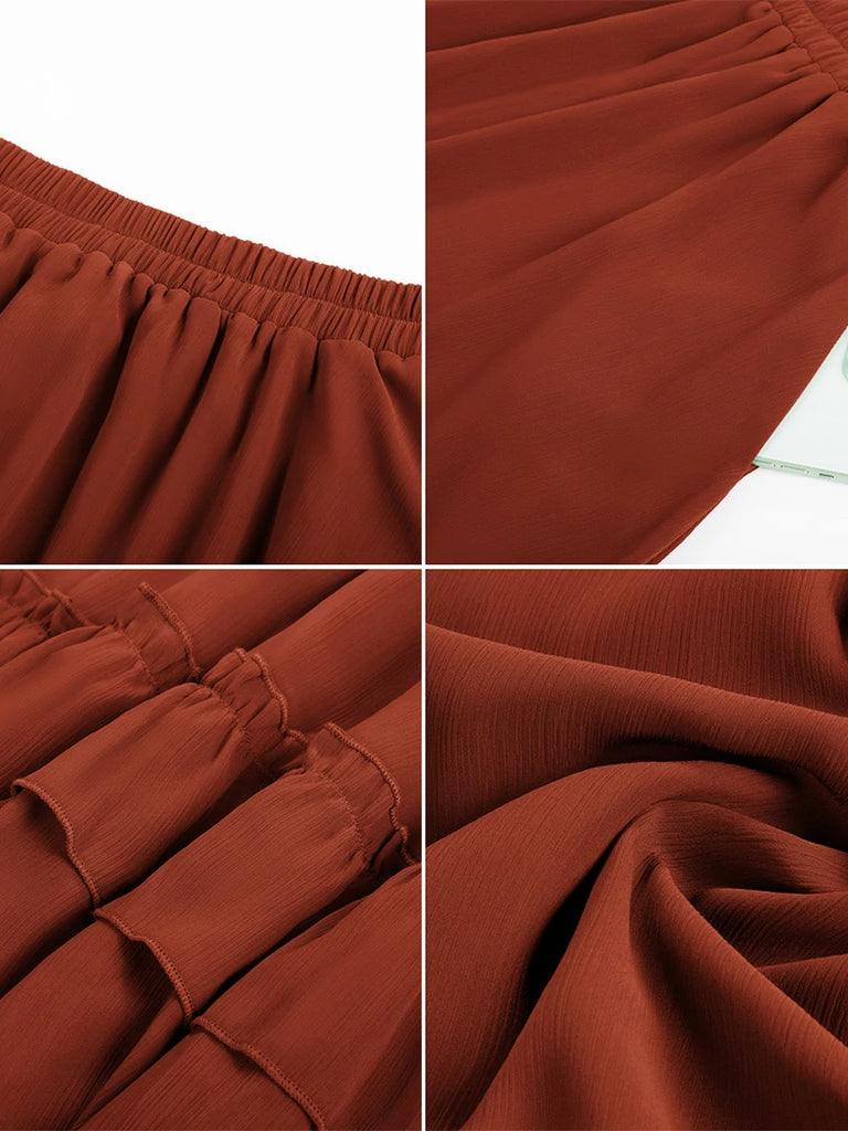 Scarlet Darkness Women Renaissance Tiered Swing Pocket Skirts