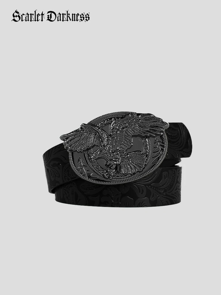 Scarlet Darkness Interchangeable Double Buckle Renaissance Waist Belt