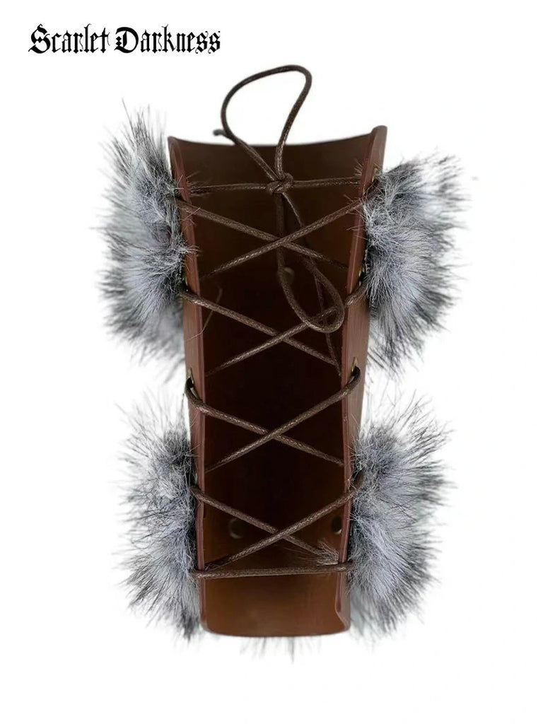Scarlet Darkness Renaissance Viking Ranger Plush Sleeve Guard