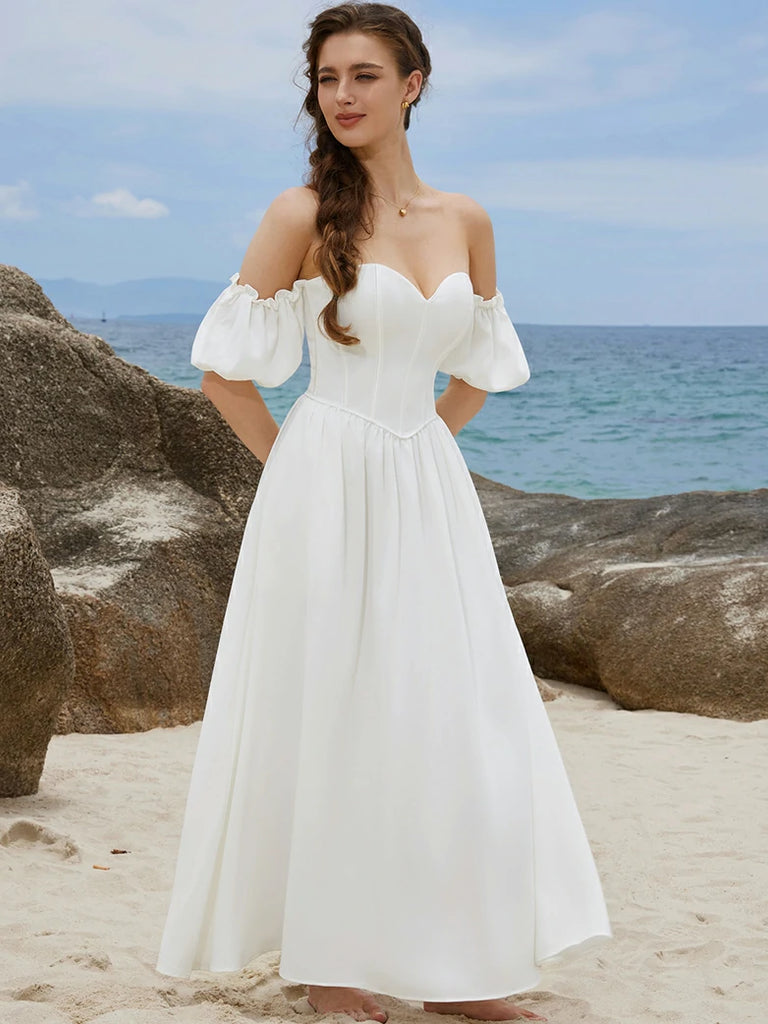 Scarlet Darkness Victorian Off Shoulder Corset Bodice Maxi Dress