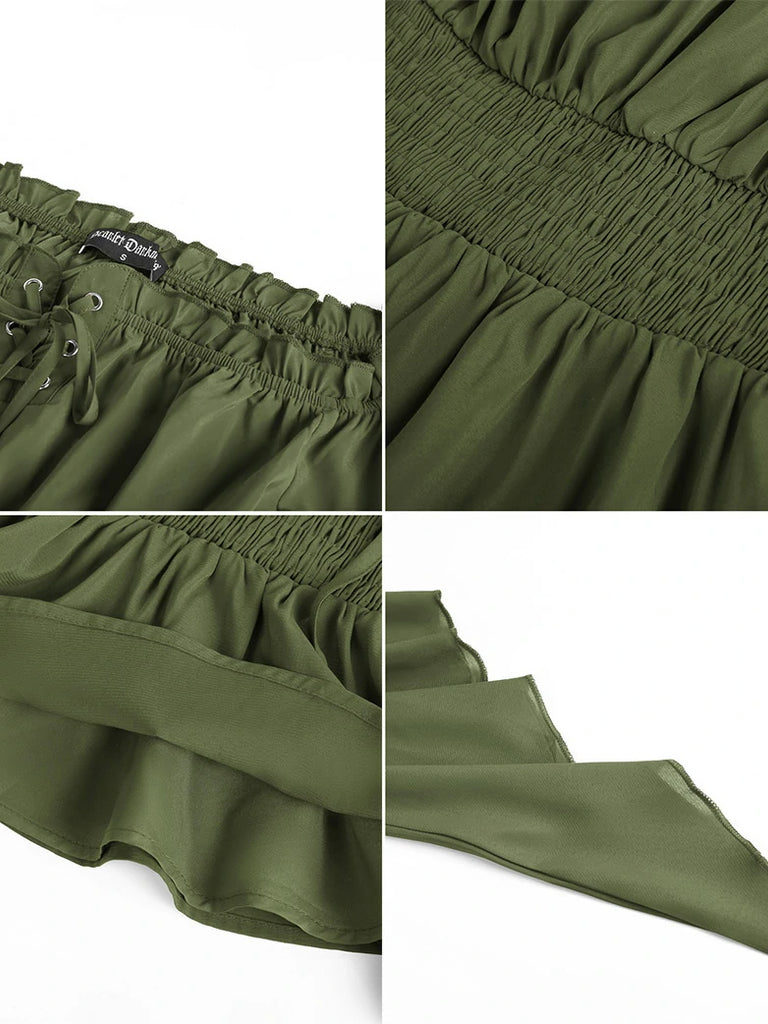 Scarlet Darkness Renaissance Flowing Off-Shoulder Witch Tops