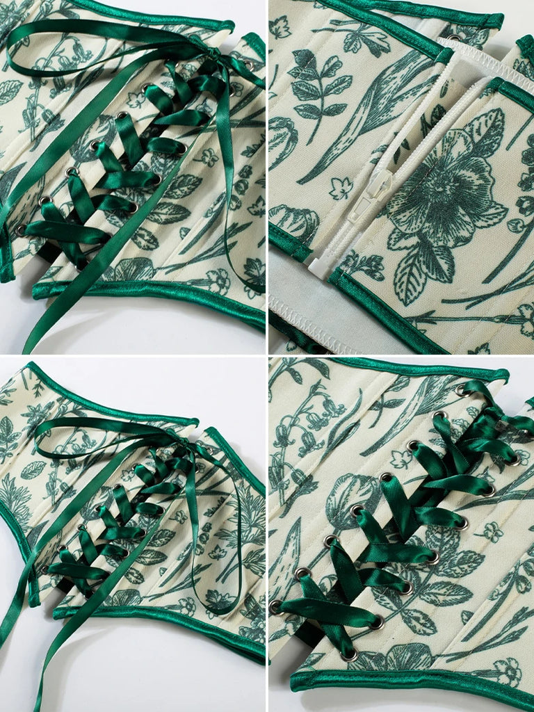 Scarlet Darkness Renaissance Corset Belt with 14 Boned Waist Cincher