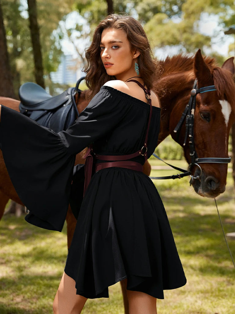 Scarlet Darkness Renaissance Festival Body Harness Belt with Bag