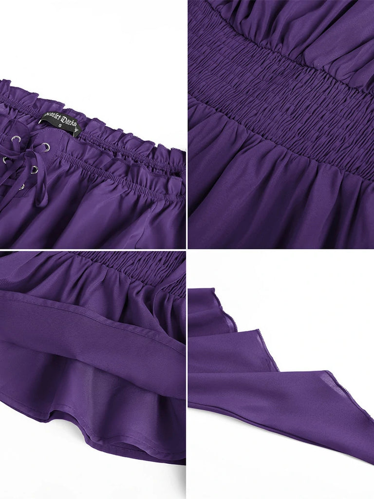 Scarlet Darkness Renaissance Flowing Off-Shoulder Witch Tops