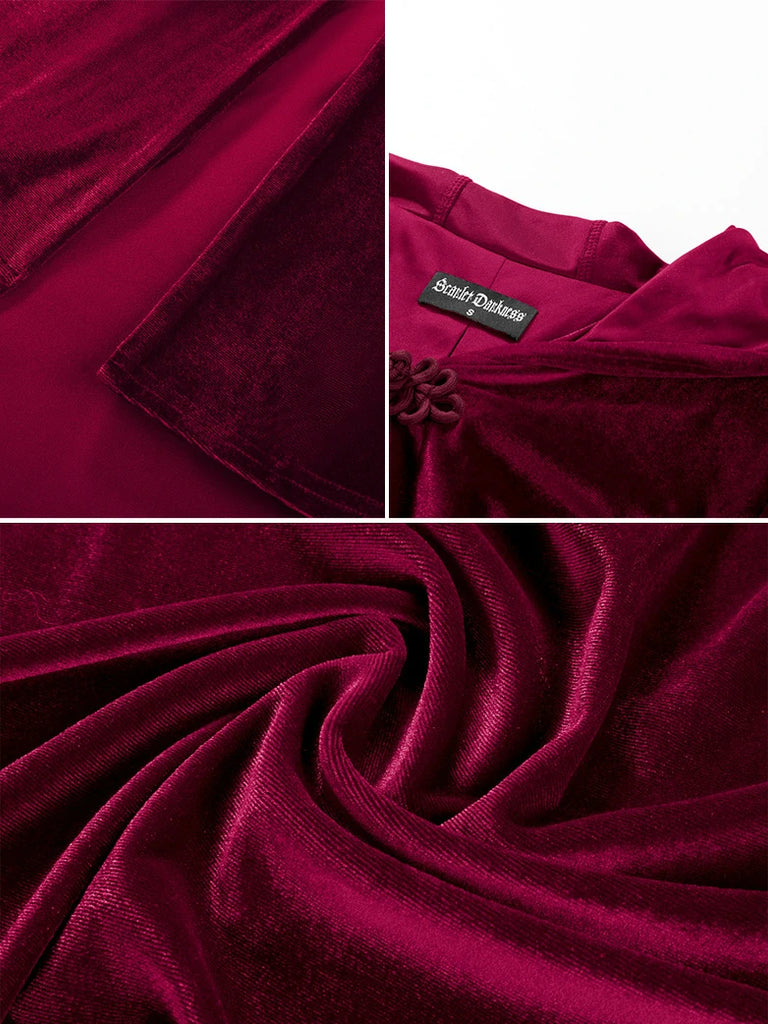 Scarlet Darkness Renaissance Festival Warrior Velvet Hooded Coat