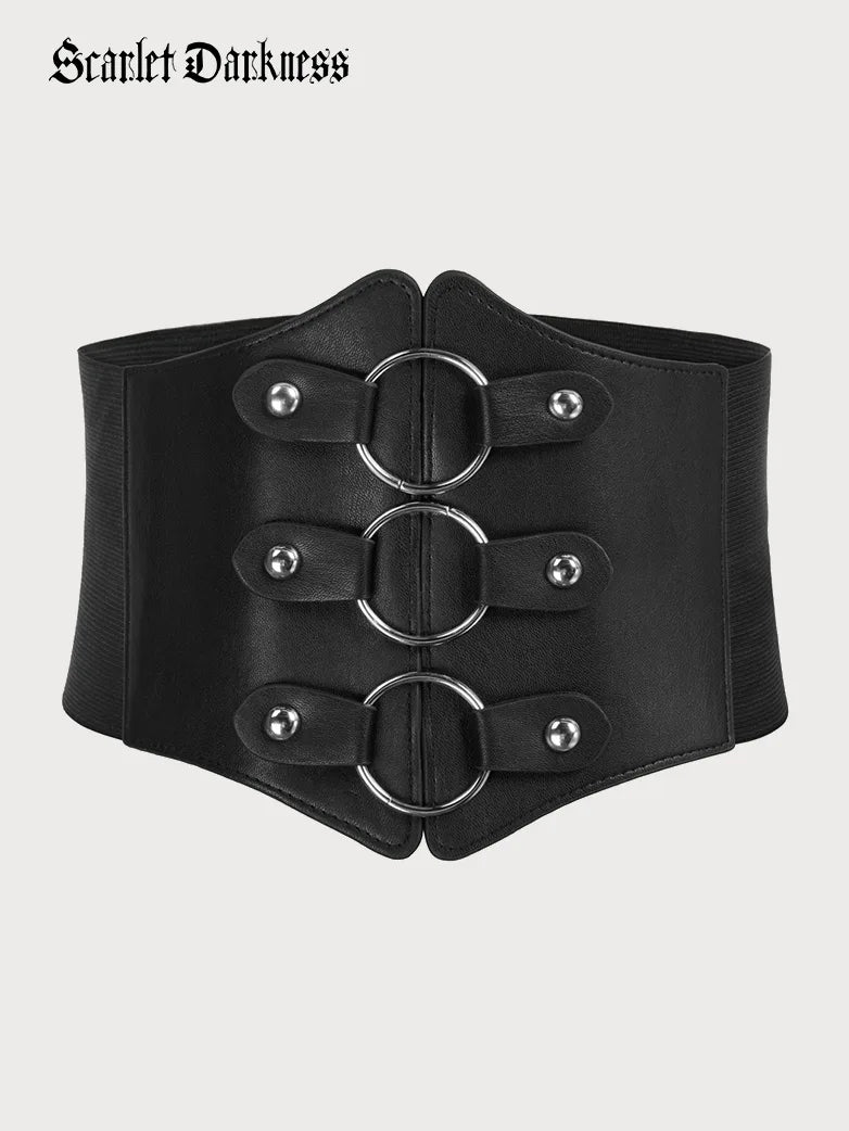 GRACE KARIN Women's Snap-Button Corset Belt Wide Elastic Belts for Dress  Stretchy Waistband at  Women’s Clothing store