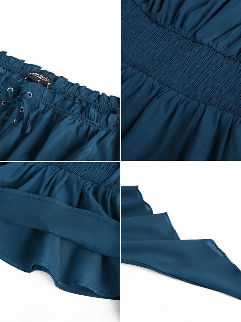 Scarlet Darkness Renaissance Flowing Off-Shoulder Witch Tops