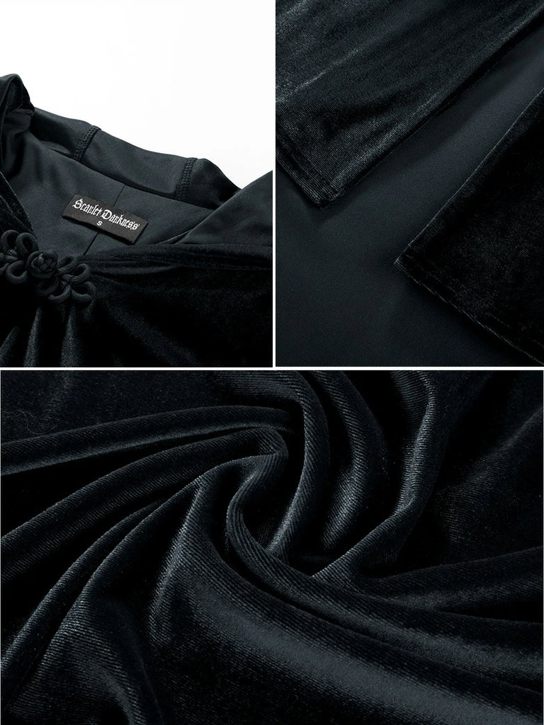Scarlet Darkness Renaissance Festival Warrior Velvet Hooded Coat