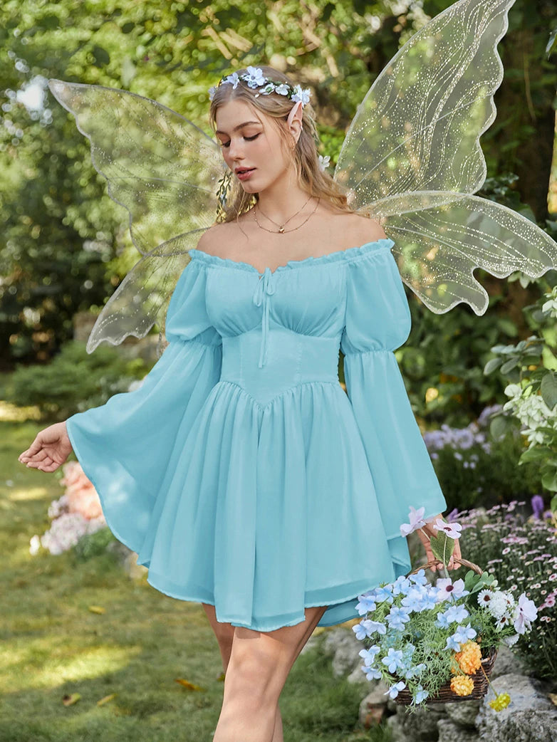 Scarlet Darkness Fairy Awakening: Edward's Fantasy Fairy Flowing Pocket Dress