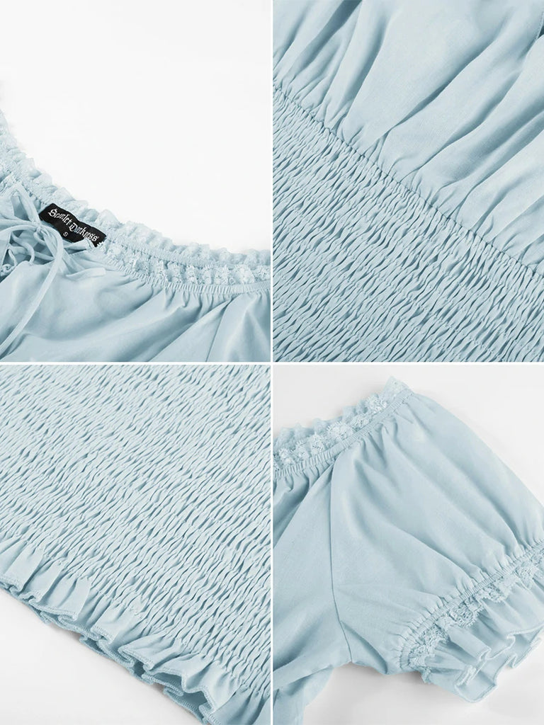 Scarlet Darkness Women Renaissance Cotton Off Shoulder Tops