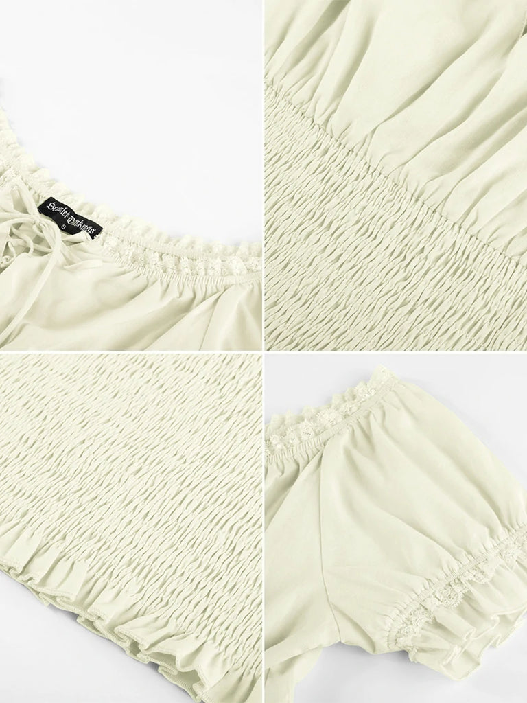 Scarlet Darkness Women Renaissance Cotton Off Shoulder Tops