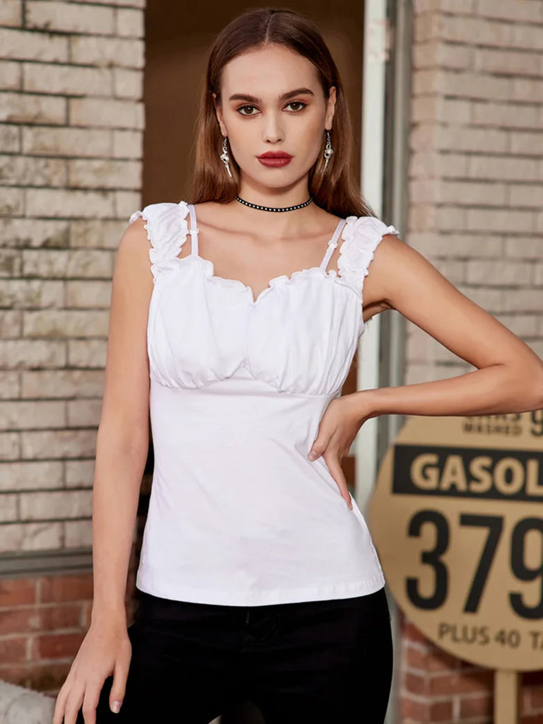 Cotton Off Shoulder Two-way Wear Ruched Bodice Tops SCARLET DARKNESS