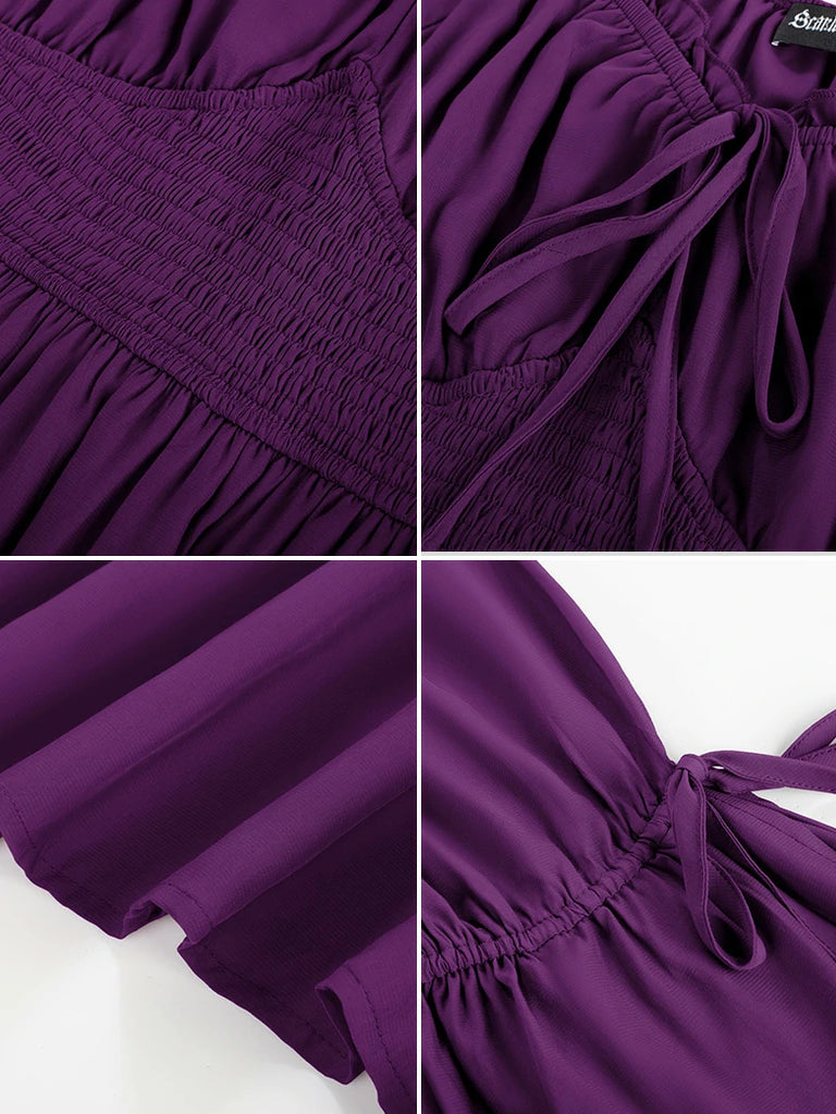 Scarlet Darkness Renaissance Faire Long Slit Sleeve Pockets Dress