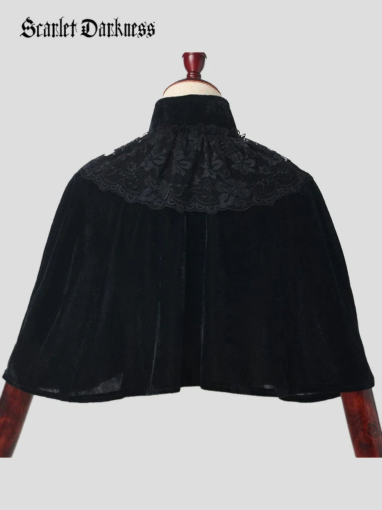 Scarlet Darkness Women's Romantic Victorian Gothic Cape Cloak