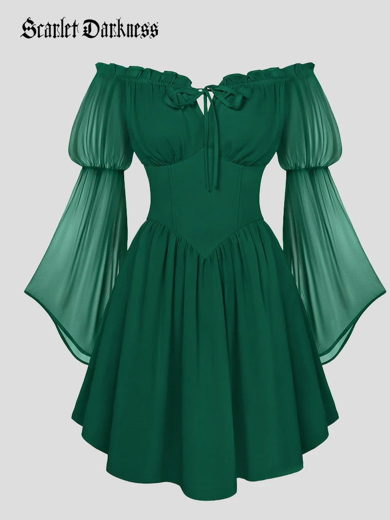 Scarlet Darkness Fairy Awakening: Edward's Fantasy Fairy Flowing Pocket  Dress