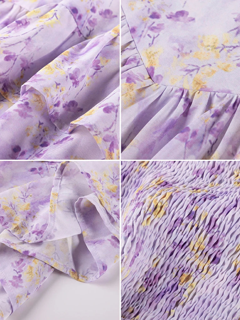 Scarlet Darkness Victoria Off Shoulder Double-Layer Hem Dress with Pockets