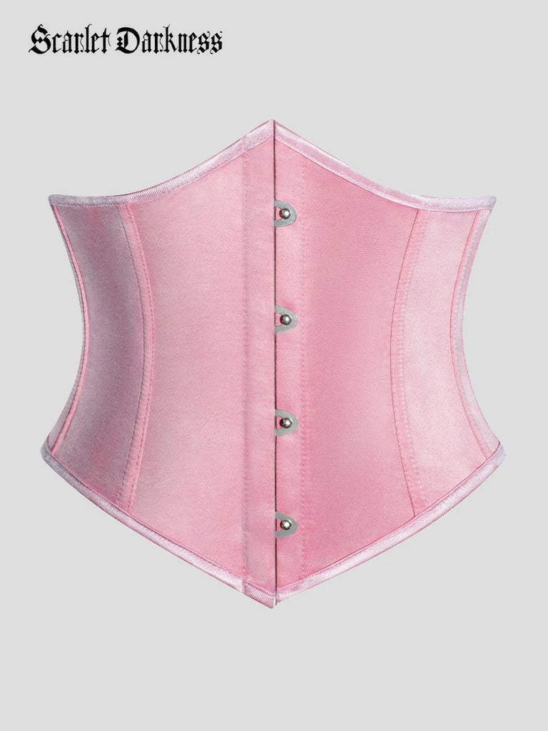 Scarlet Darkness Women Renaissance Belt Mermiad Jacquard Cincher Pink