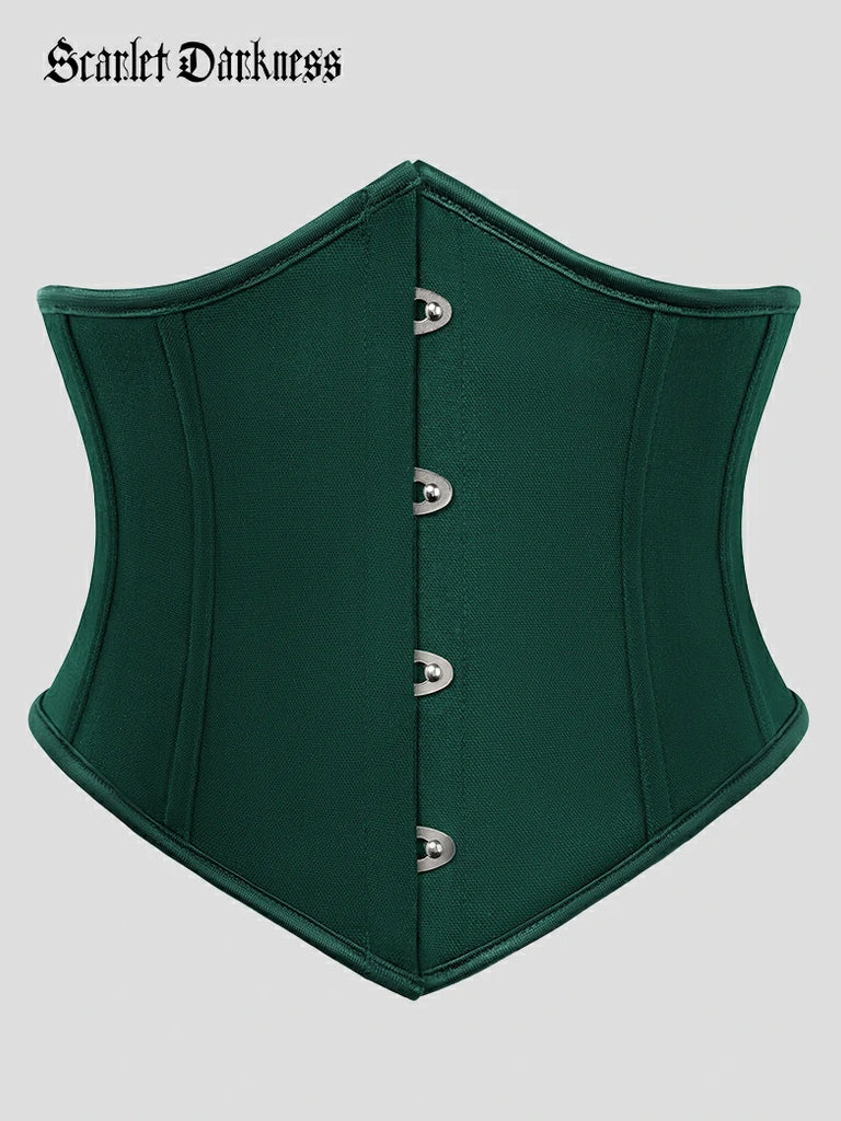 Scarlet Darkness Renaissance Waist Corset Belt Metal Hook Cincher Green