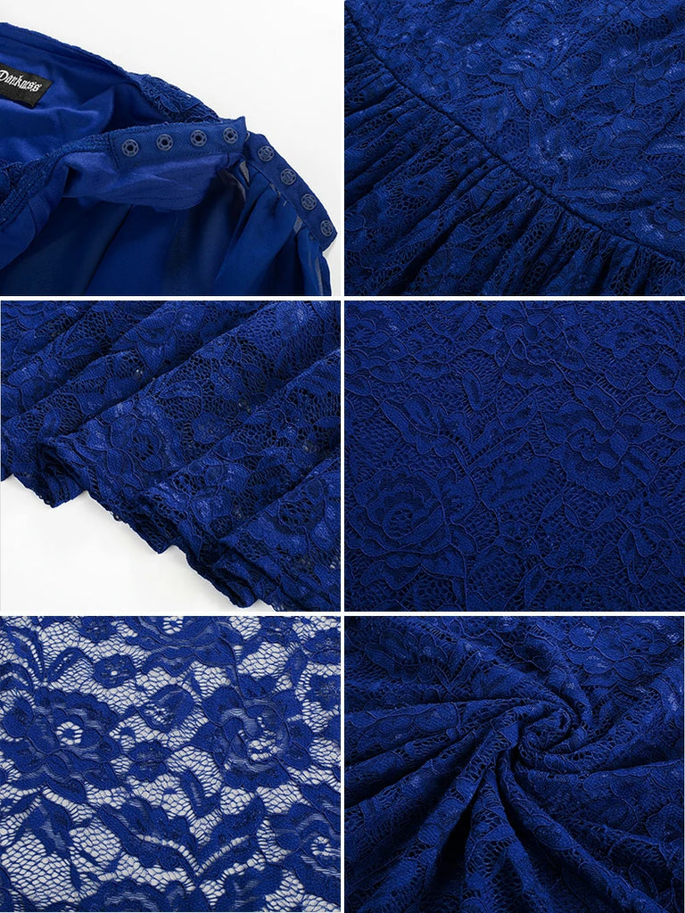 Scarlet Darkness VIctoria Gothic Chiffon Lace Slit Sleeve Party Dress