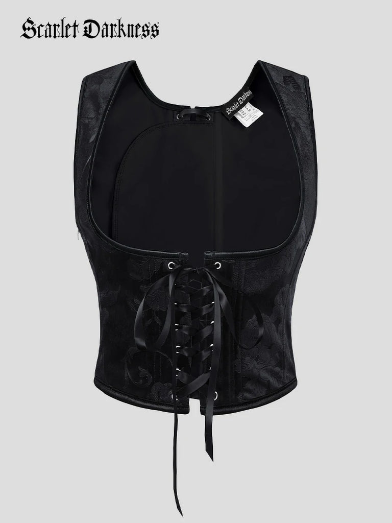 Scarlet Darkness Exquisite Renaissance Velvet Under-Bust Corset Bodice