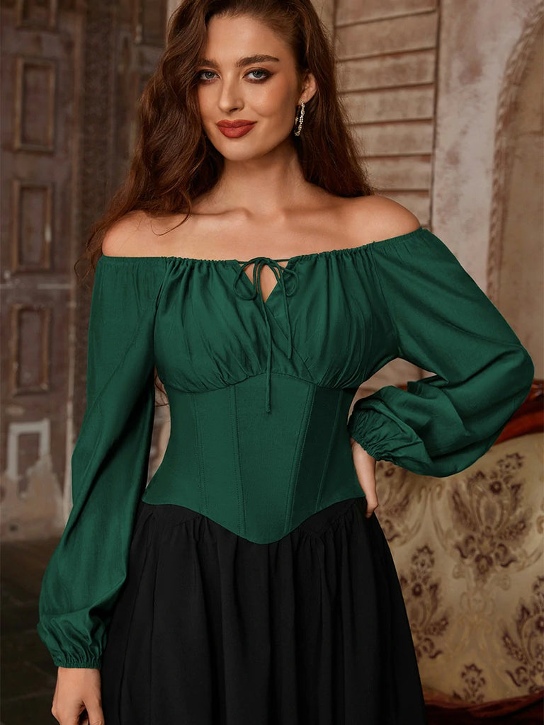 Scarlet Darkness Comfy Fairy Off Shoulder Boned Corset Tops
