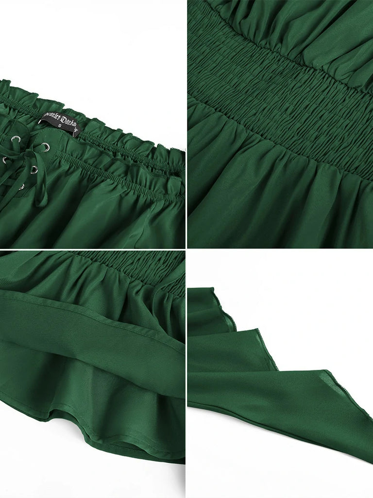 Scarlet Darkness Renaissance Flowing Off-Shoulder Witch Tops