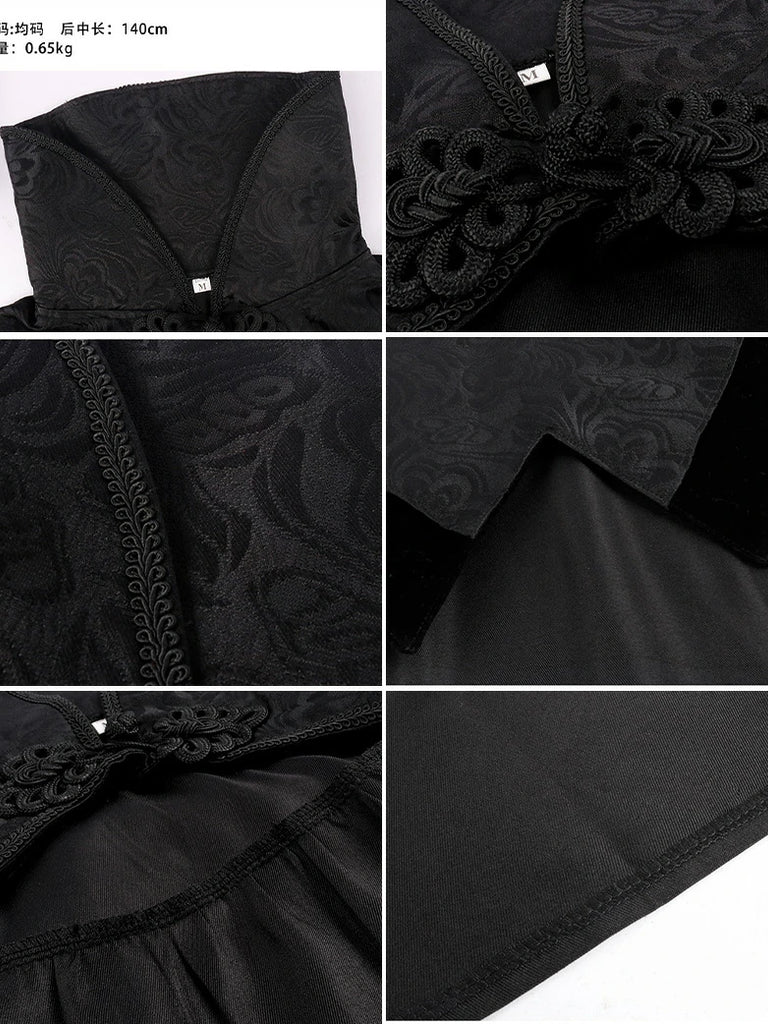 Scarlet Darkness Medieval Knights Stand Collar Cloak For Renfaire