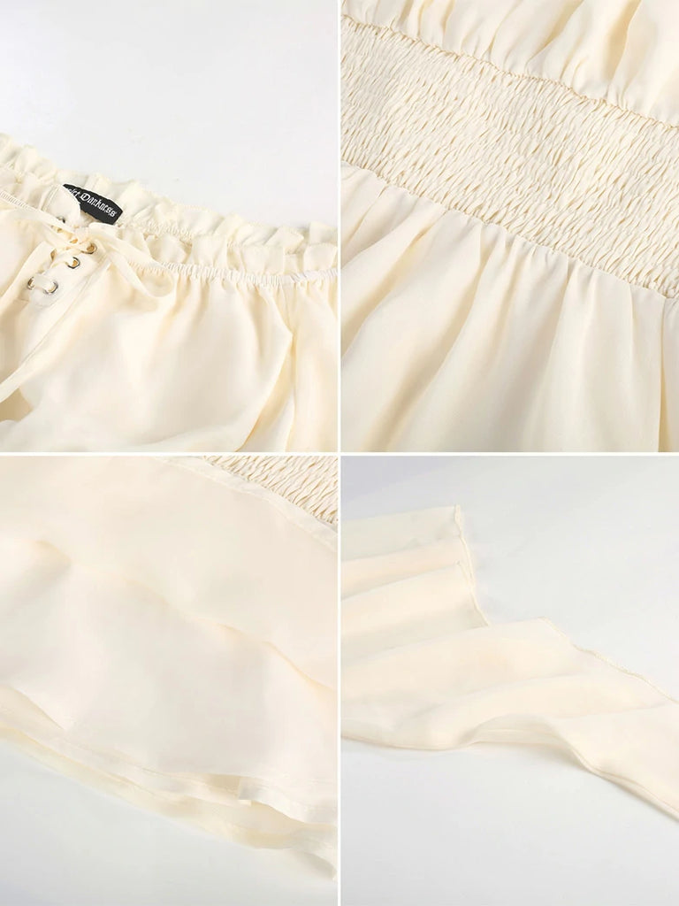 Scarlet Darkness Renaissance Flowing Off-Shoulder Witch Tops