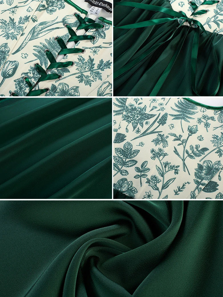 Scarlet Darkness Whimsical Fantasy Jacquard Fairy 2pcs Set Dress