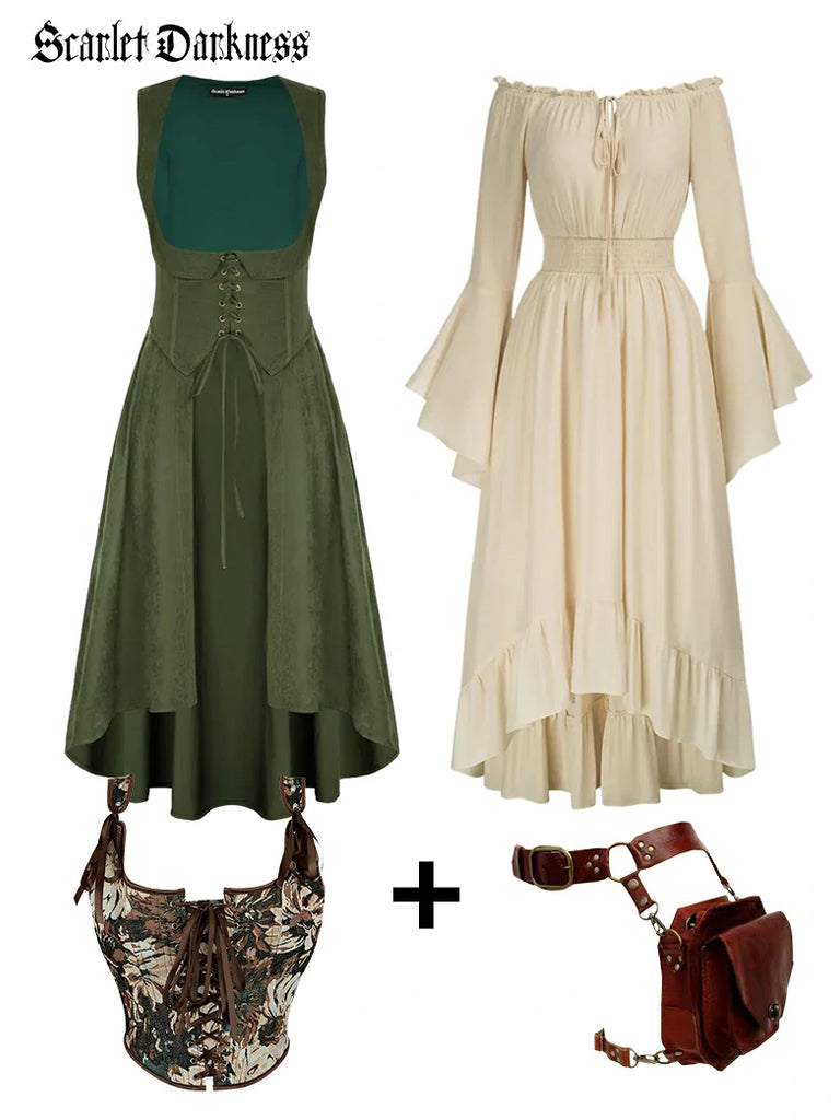 Scarlet Darkness Scarlet Darkness Fantasy Renaissance Costume Outfit 1