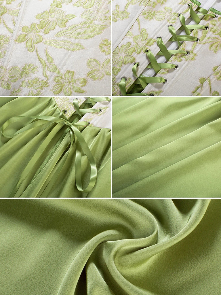 Scarlet Darkness Whimsical Fantasy Jacquard Fairy 2pcs Set Dress