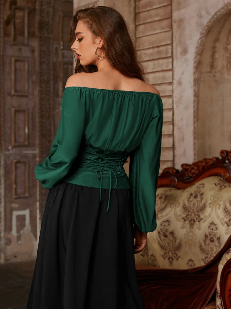 Scarlet Darkness Comfy Fairy Off Shoulder Boned Corset Tops