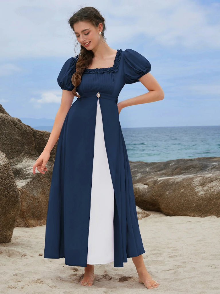 Scarlet Darkness Bridgeton Vintage Victoria Party Dress with Pockets