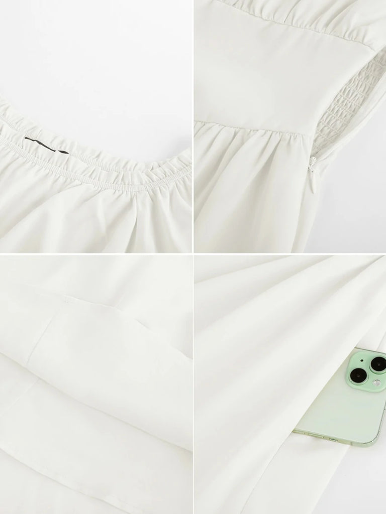 Scarlet Darkness Renaissance Irregular Hem Off Shoulder Pockets Dress