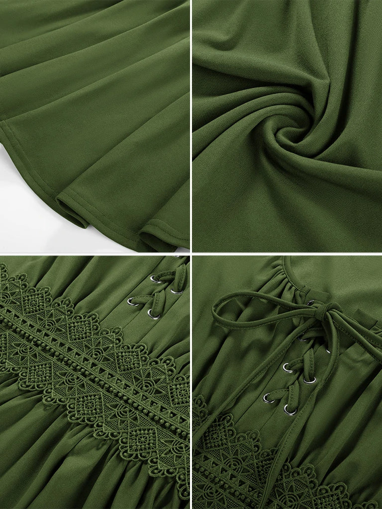 Scarlet Darkness Renaissance Curved Hem Bell Sleeve Slit Tops