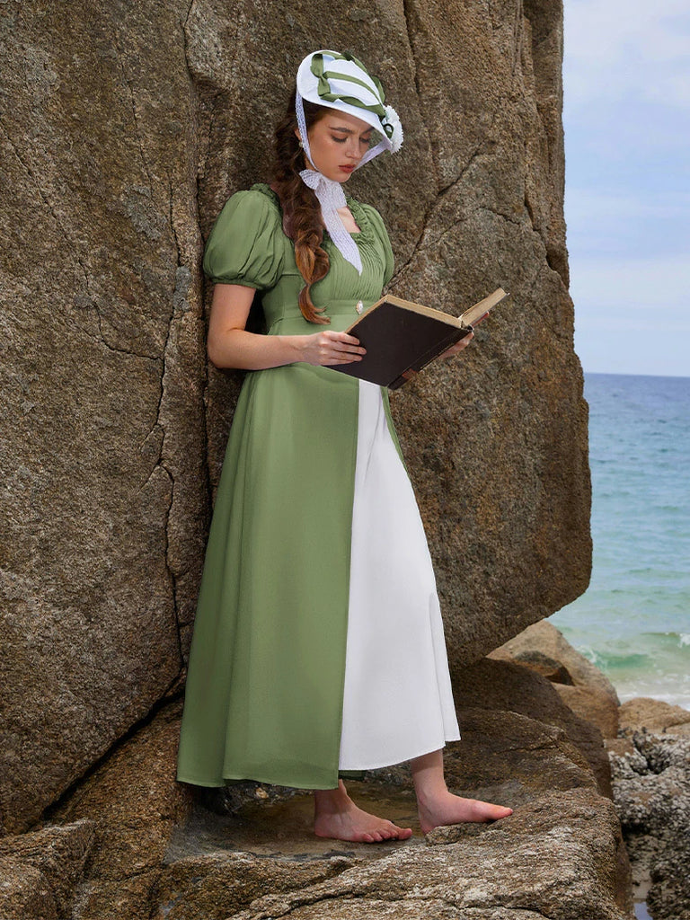 Scarlet Darkness Bridgeton Vintage Victoria Party Dress with Pockets