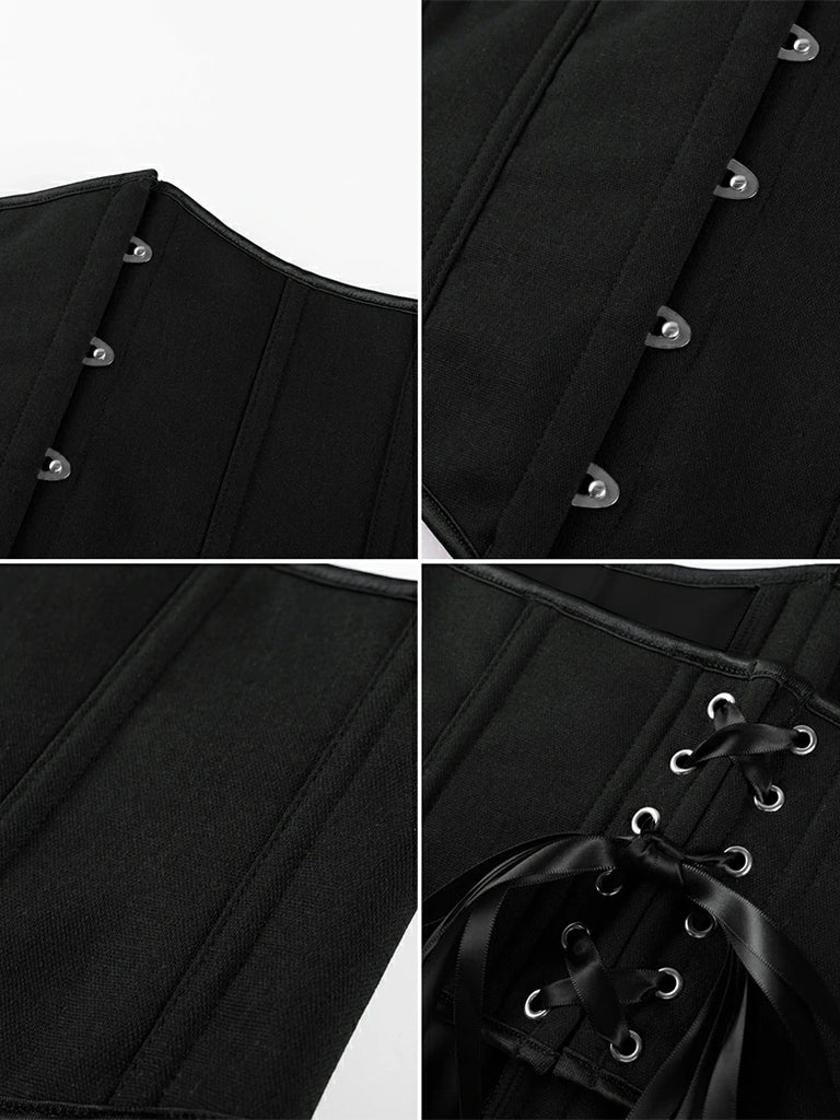 Scarlet Darkness Renaissance Waist Corset Belt Metal Hook Cincher