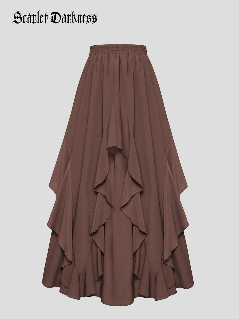 スカート LOW CLASSIC CHIFFON RUFFLE SKIRT LOW CLASSIC CHIFFON RUFFLE SKIRT